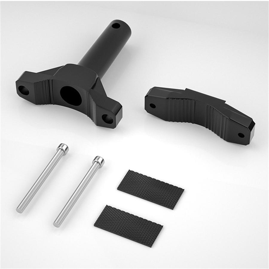 Черный Алюминиевый Сплав с ЧПУ Мотоцикл Велосипед Передняя Вилка Крепление Кронштейн Зажим для Фары X1