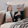 GirlGroup Kpop KKISS OF LLIFE Cushion Cover Pillowcase Antidustmite Invisible Zipper Short Plush Sofa Cushion