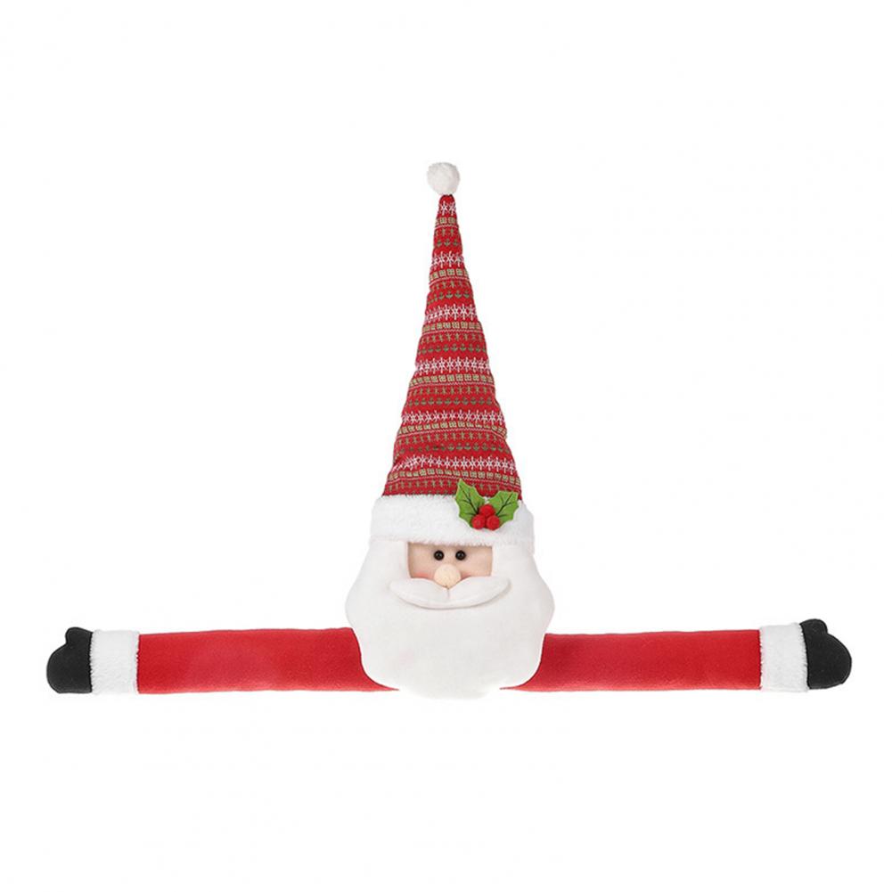 Праздничное украшение на елку Праздничная новогодняя верхушка на елку с длинной ручкой Санта-Клаус Снеговик многоразового использования на Рождество для A