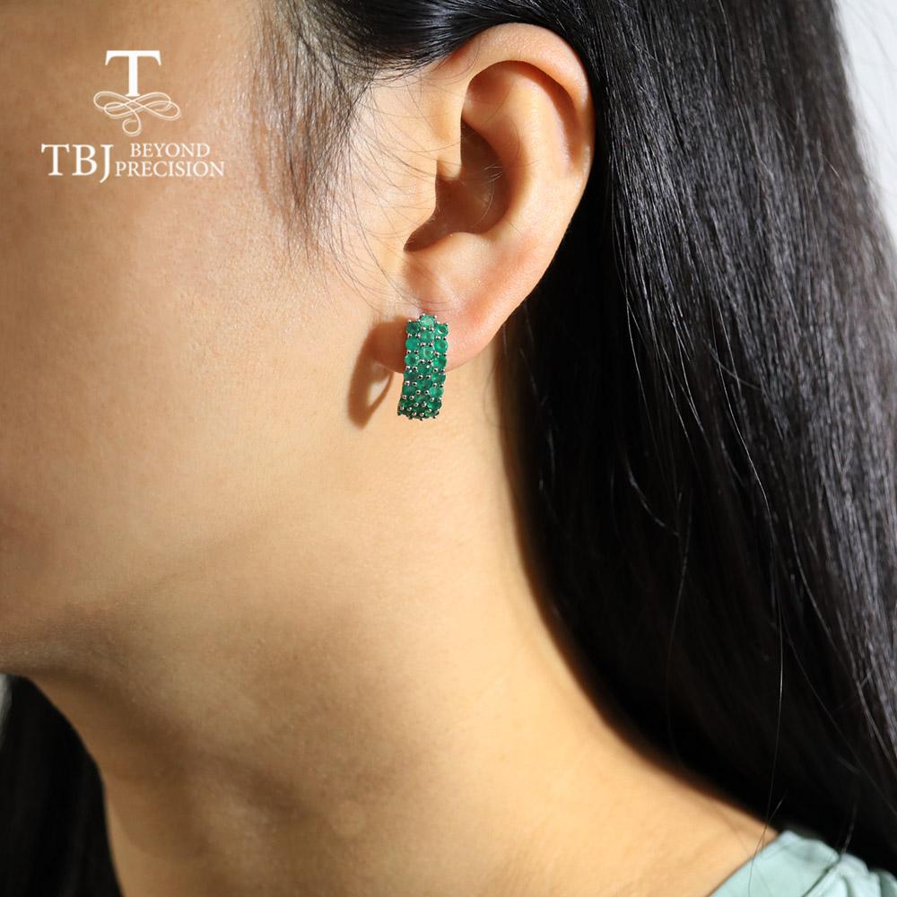 Ювелирные изделия 2022, трендовые серьги-кольца с натуральным зеленым агатом, комплект ювелирных изделий, модные женские изысканные ювелирные изделия из стерлингового серебра 925 пробы