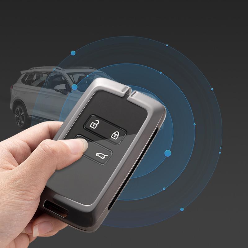 Чехол для автомобильного ключа из цинкового сплава для Renault, силиконовый чехол для ключей, цепочка для ключей для Renault Kadjar Megane Koleos QM5 QM6 2016 2018