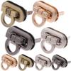 Застежки для сумок Rubonarie, Кольцевидные, Овальные, Ручной работы, Набор из 8 штук (Золото, Серебро, Бронза, Черный)