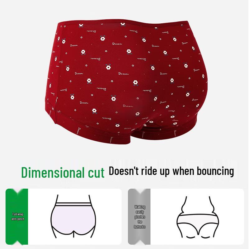 Женские трусы-слипы с высокой посадкой красного цвета на удачу, 3 шт.