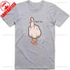 Mens Funny T-Shirt Rude Seagull Design Regular Fit Cotton Tee Women Men Print Cartoon Graphic Cotton T Shirts Breathable Workout
