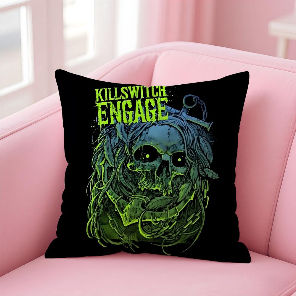 k-Killswitch Engage Cushion Cover Comfortable Reversible Pillow Cover Ideal for Car Sofa Bedroom & Beyond