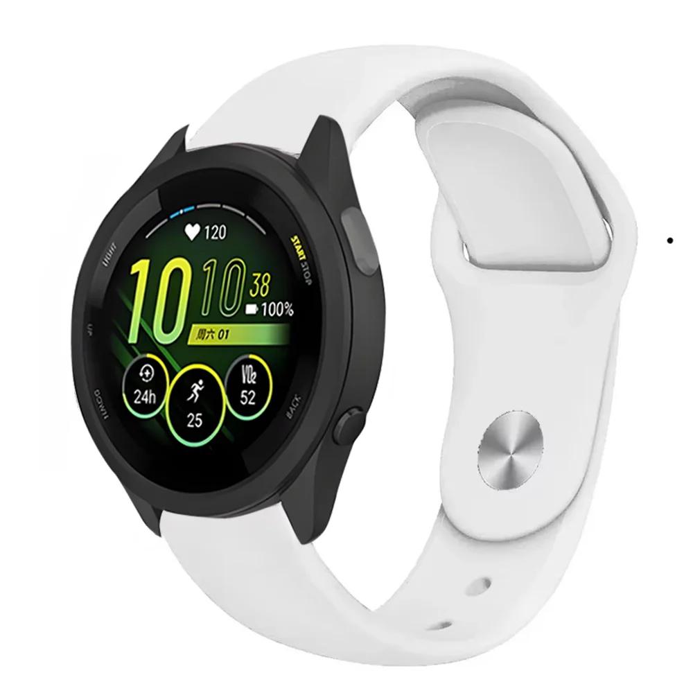 Силиконовый ремешок 18 мм 20 мм 22 мм для Garmin Forerunner 55 165 645 965 255/265 245 Music Sport Браслет Garmin Forerunner 265S Ремешок