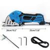 550 Вт 3 лезвия Drillpro Мини циркулярная пила Погружное пиление Резка по направляющей Резка дерева Металла Плитки Электрическая пила Синяя и черная