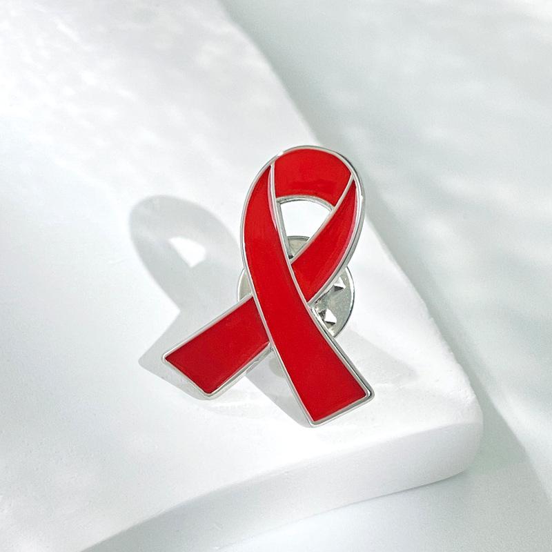 Ожерелье в знак осведомленности о раке молочной железы и Браслет для профилактики СПИДа с значком красной ленты