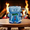 Ceramic Gingerbread Man Mug Christmas Gingerbread Man Shaped Coffee Cup with Handle for Coffee Tea Hot Chocolate Water