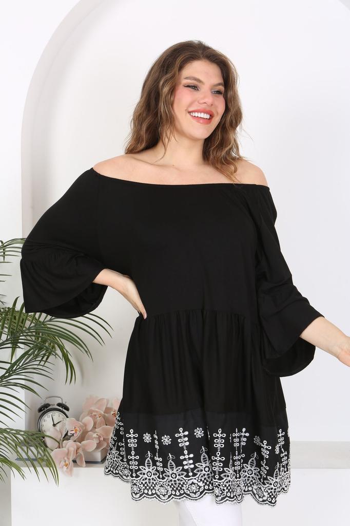 Женский стиль, туника больших размеров, юбка с воротником больших размеров, спортивная деталь, гибкая вискозная туника