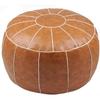 Декоративный пуф подставка для ног круглый ненаполненный кожаный оттоманка подушка сиденье для хранения или для отдыха ног, напольное кресло для гостиной спальни