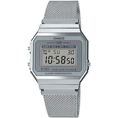 CASIO Цифровые часы Серия Vintage A700WM-7A Серебристый Металлический сетчатый ремешок Унисекс Международная модель [Параллельный импорт]