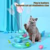 Turntable Cat Toy Cat Toy with 3 Toy Balls Cat Tower with Spinning Balls for Indoor Cats 3-tier Roller Track Teaser