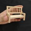 1/12 Scale Miniature Wooden Backrest Chair Model Ornament - DIY Miniature Photography Props- Seasonal Decor - Perfect Gift