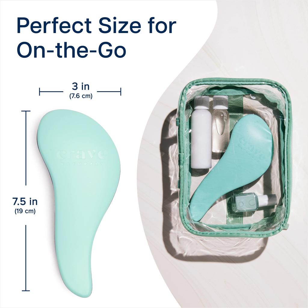 Crave Naturals Glide Through Расческа для распутывания волос для взрослых и детей Расческа для распутывания волос для натуральных вьющихся прямых влажных или сухих волос Расческа для волос Унисекс Маленькая