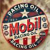 Винтажная металлическая жестяная вывеска Mobil Oil Racing Ретро Декор для стены 12 дюймов