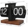 Battery Operated Mechanical Melting Clock Flip Desk Clock, Digital Retro Clock with Automatic Rotating Tube, for Decoration