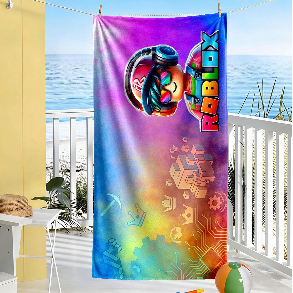 Roblox Beach Towel Super Soft Microfiber Quickdry Fabric Comfortable Lightweight Perfect for Traveling Yoga Camping and Swimming