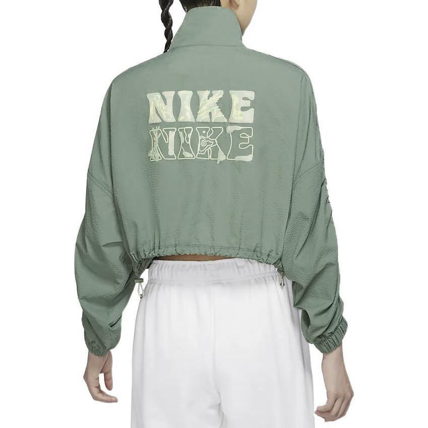 Nike Куртки Женские Травянисто-зеленые Водолазка Умеренные Другие DX6151-311
