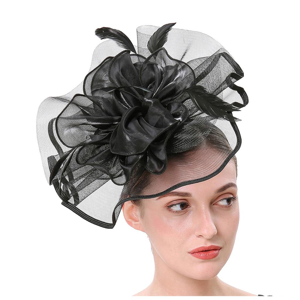 Женщины Девушки Сетка Чародеи Шляпа Коктейльная Вечеринка Оголовье Головной Убор Свадебная Шляпа