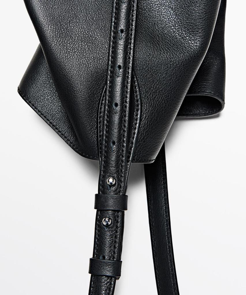 Massimo Dutti Napa Leather Bucket Bag