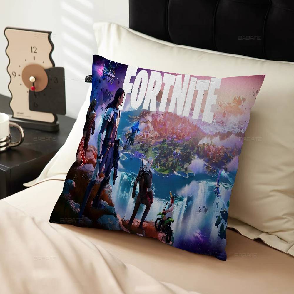 F-Fortnites Gaming Cushion Cover Car Throw Pillow Case For Sofa Car Christmas Gift 40X40Cm 45X45Cm