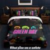 Green Day Design Bed Bedding Set 1 Duvet Cover + 2 Pillowcases Soft Breathable Household Bed Linens