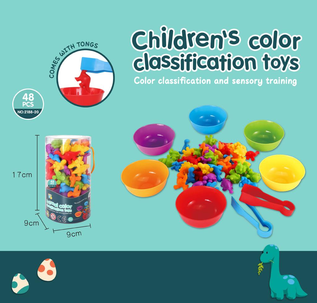 Kids Montessori Counting Bear Matching Sorting Games Animal Cognition Rainbow Color Training Fine Motor With Stacking Cups Toys