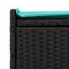Outdoor Storage Bench with Cushion Black 100 cm
