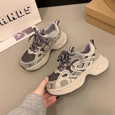 2025 весна дышащие папины кроссовки женские платформа новые легкие и удобные модные универсальные взрыв повседневные спортивные кроссовки женские