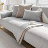 Cotton Linen Sofa Cover Woven Style Non-slip Sofa Cushion for Living Room All Seasons Universal Couch Slipcover Solid Color