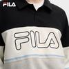 Fila Мужская вязаная рубашка-поло с длинным рукавом в стиле колор-блок