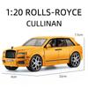 New Large 1:20 Rolls-Royce Cullinan SUV Alloy Model Car Modified Metal Die-casting Boy Toy Car Pull Back Sound and Light Six-door Children's Gift