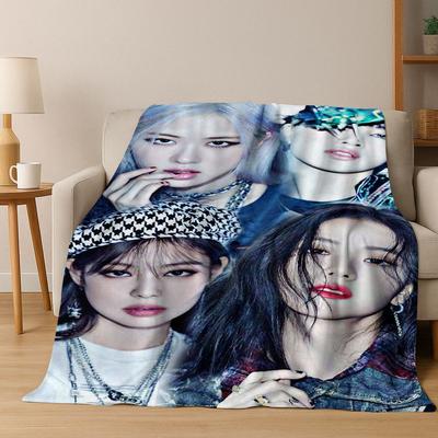 Модное K-pop B-Black Pink Группа Певец Звезда Фланелевое Одеяло Мягкое Плед для Кровати Спальни Гостиной Путешествий Пикника Подарок