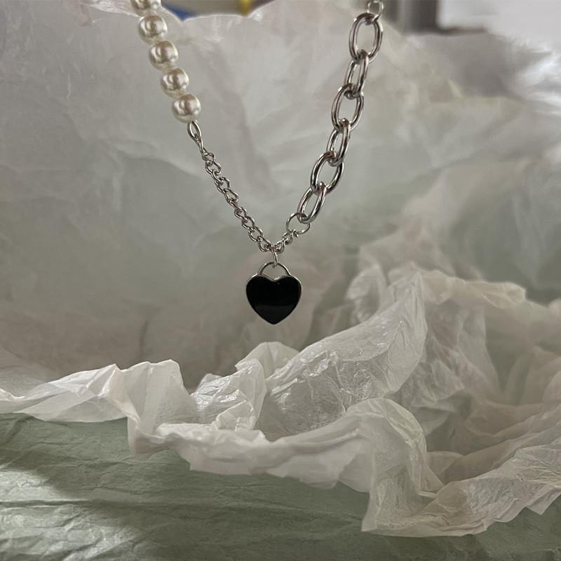 Кулон с хрусталем и опалом, ожерелье из жидкого металла для женщин, цепочка на ключицы, геометрическое нерегулярное винтажное колье Y2K, ювелирные аксессуары