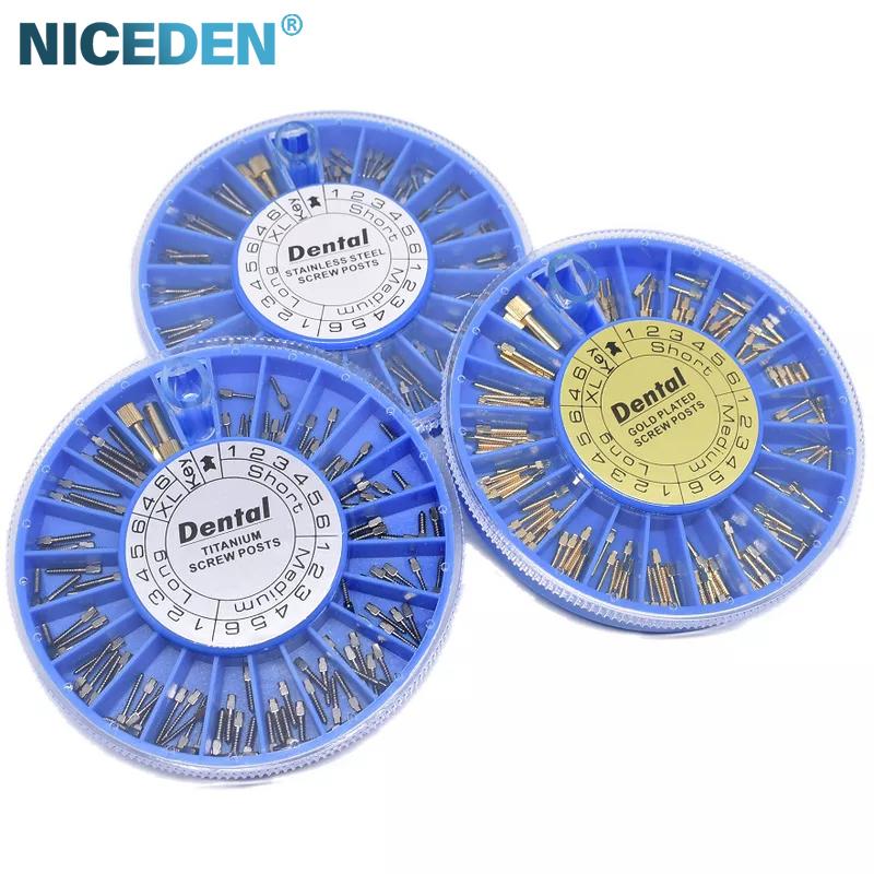 Стоматологическая отвертка, сверло для ногтей из чистого титана, низкоскоростная дрель для свайных каналов, оральные сверла с медленной резьбой, позолоченные