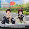 Customized Ornament Car Decoration Rocking Photo Solar Shake Car Ornament Standing Brand Rocking Music DIY Car Cute Shake Head Avatar Company Gift