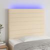 VidaXL LED Headboard Bedroom Furniture Single Bed Accessory Headboard Bed Frame Interior Cream 3122551