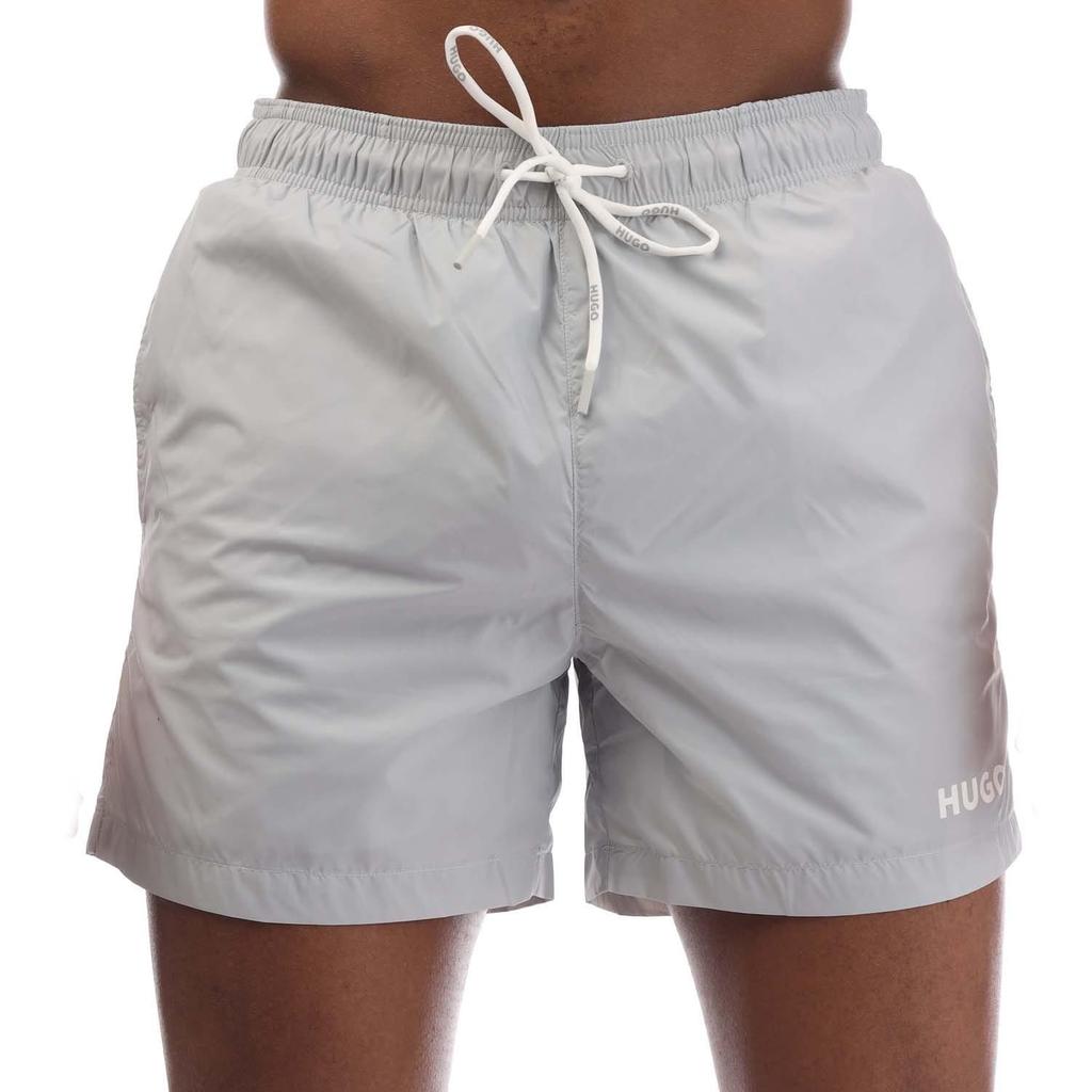 Hugo Mens Haiti Contrast Logo Drawstring Swim Shorts