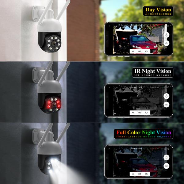 Techage 4MP PTZ WIFI IP Camera Speed Outdoor Wireless AI Security Surveillance IP Camera Full Color Night Two Way Audio ONVIF