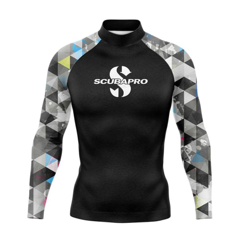 Mens UPF 50 Long Sleeve Rash Guard Surfing Diving Swimming UV Protection Quick Dry Swim Shirt