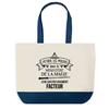 Tote Bag - PLANETEE - Facteur Ministère De La Magie - Fond Bleu - Coton 40x45 Cm - Grand Format