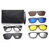 UV400 Protection Polarized Magnetic Clip On Sunglasses Cycling/Driving Black Glasses Frame with Sunglasses Clip7