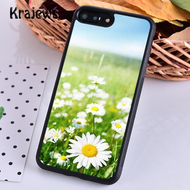 Krajews Daisy Flowers Field Soft Phone Case Cover For iPhone 17 Air 16 15 14 plus 11 12 13 pro max Plus coque Fundas
