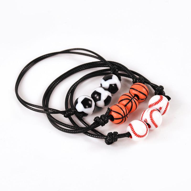 10/20 шт., спортивные тематические браслеты для вечеринок, футбольные, бейсбольные, баскетбольные бусины, очаровательные детские сувениры на день рождения, подарок для гостей, пиньята, наполнитель