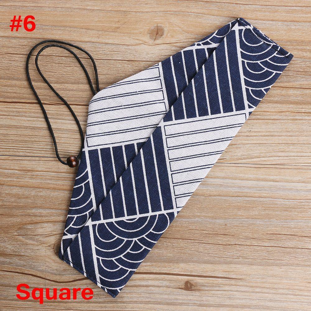 Japanese Style Portable Cutlery Set Spoon Fork Chopsticks Natural Wooden Cloth Bag
