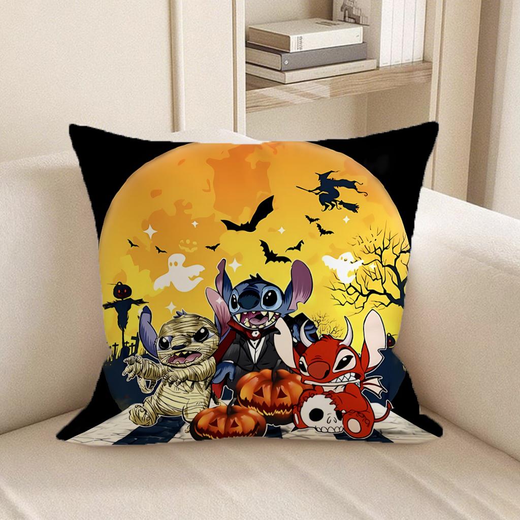 Spooky Stitch and Friends Halloween Pillowcases: Festive Fun for Your Home Sofa cushion cover, party decoration, gift