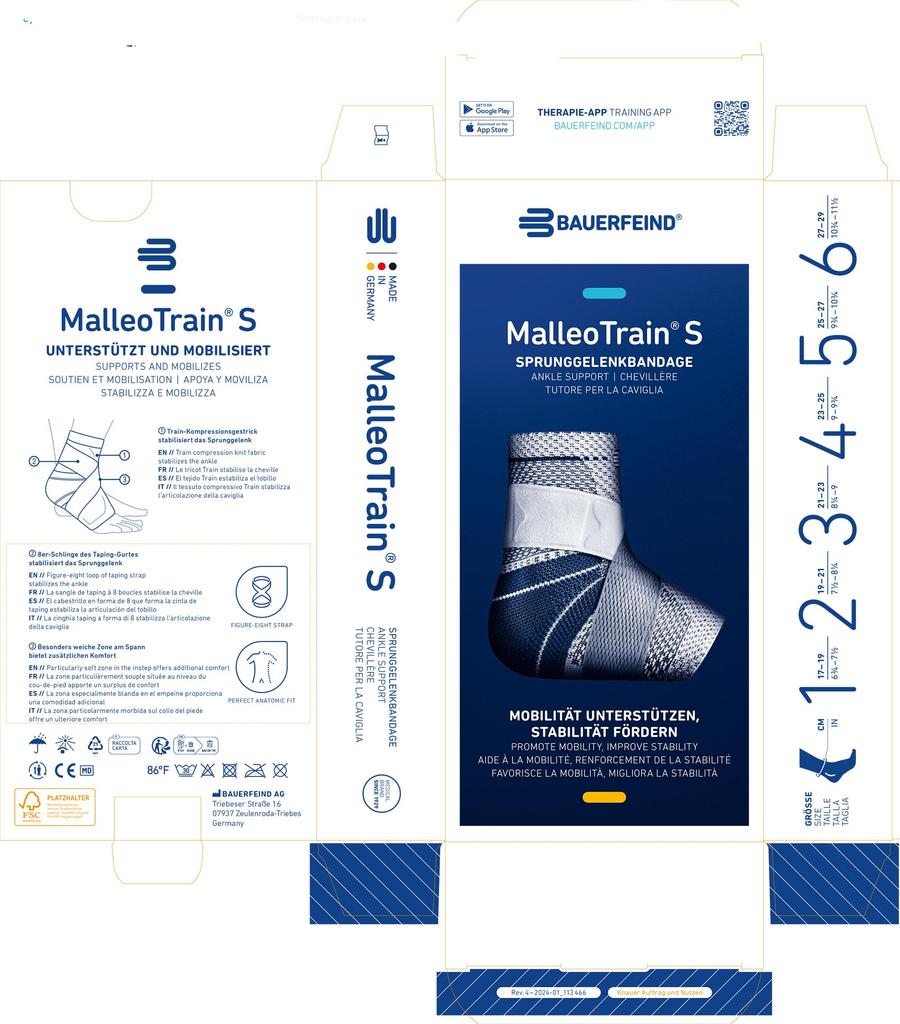 Bauerfeind Поддержка левого голеностопа MaleoTrainS 8-го поколения Сделано в General Medical Регулируемая поддержка голеностопа с ремешком (МалеоТрейнС), Германия, Устройство,