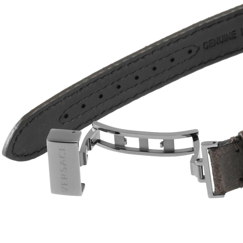 Часы GLAZE Серый циферблат Нержавеющая сталь Сапфировое стекло Кварцевые 43MM Швейцарские часы VERA00418 Коричневый [Versace] Мужские [Товар]