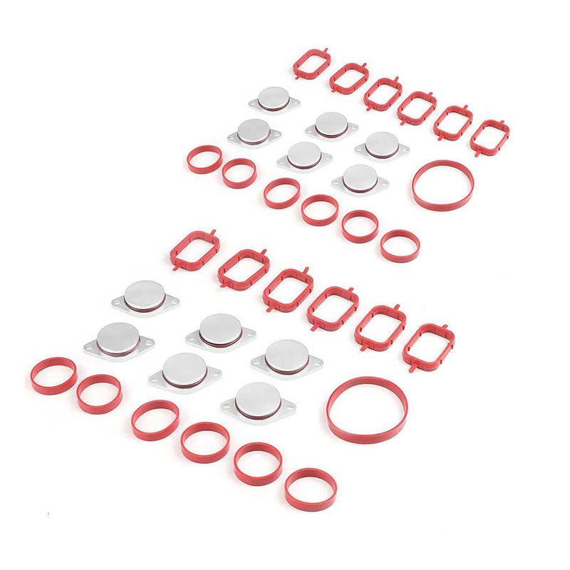 1 Set 22/33mm Car Air Intake Inlet Manifold Swirl Blanks Flaps Plate Cover Gaskets Repair Delete Kit for BMW M57 E39 E46 E83 E38